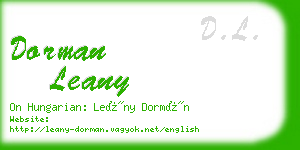 dorman leany business card